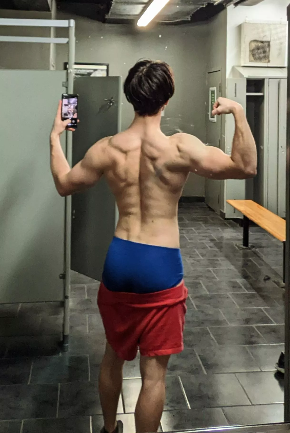 Brief flex after the gym