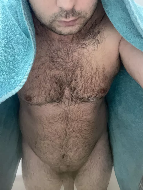 Chest hair post shower
