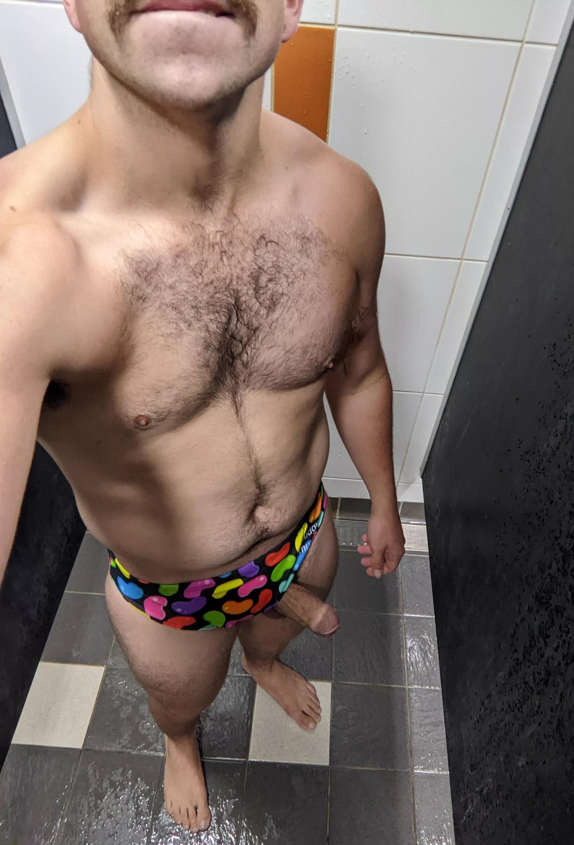 Couldn't contain it in the swimming pool showers...