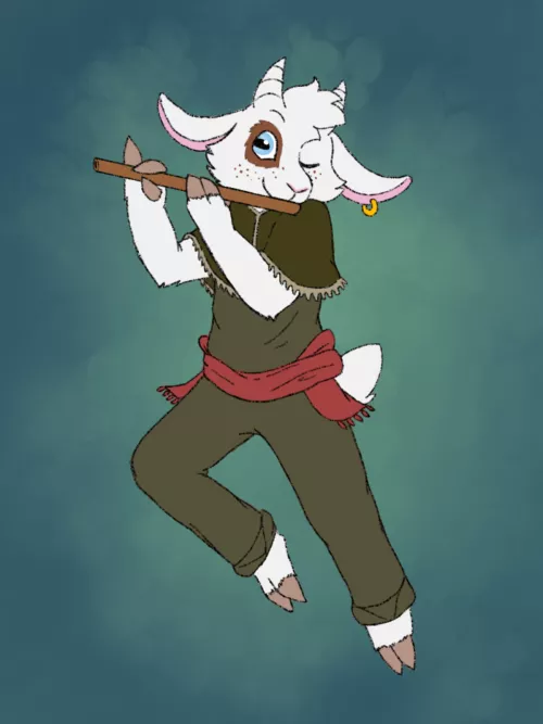 Cute goat boy for Gloriouscorgi on Art Fight! (art by me)