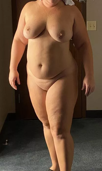 F 45 220lbs 5’8” My normal nude. Sharing on my husband’s account. Be respectful.