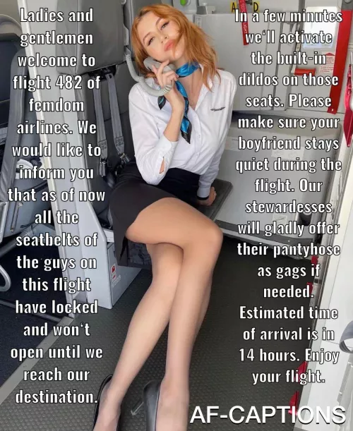 Femdom-Airlines, enjoy your flight loser