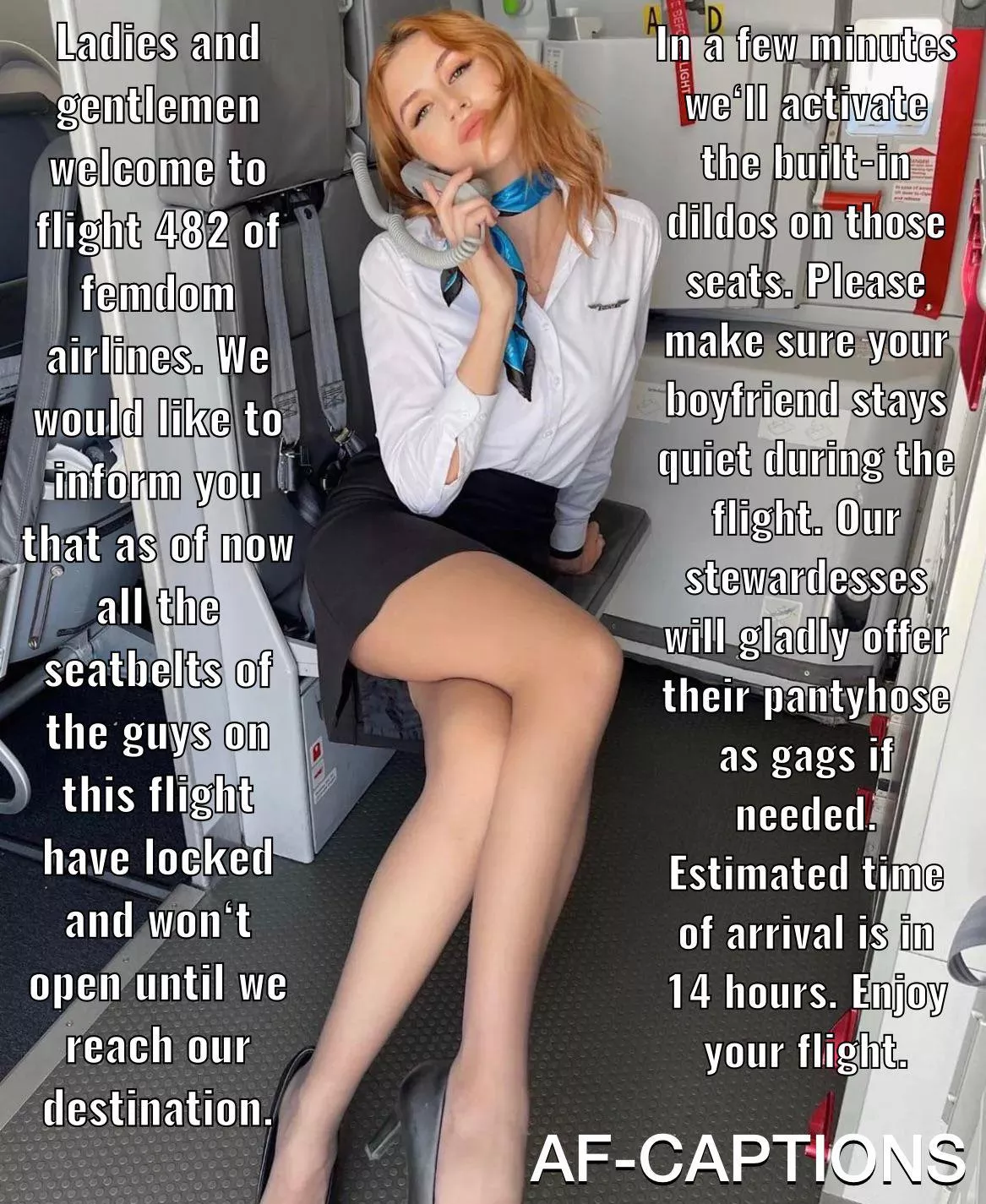 Femdom-Airlines, enjoy your flight loser