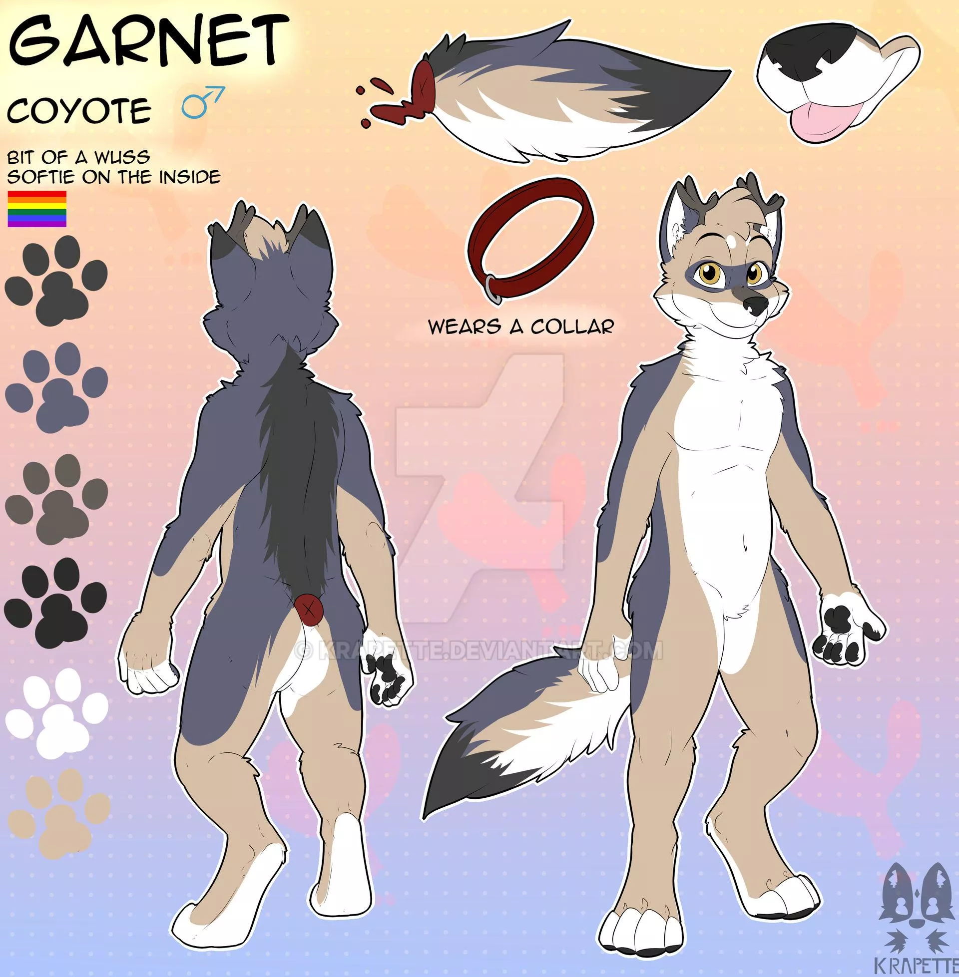 Garnet reference sheet [COMMISSION] (by Krapette)