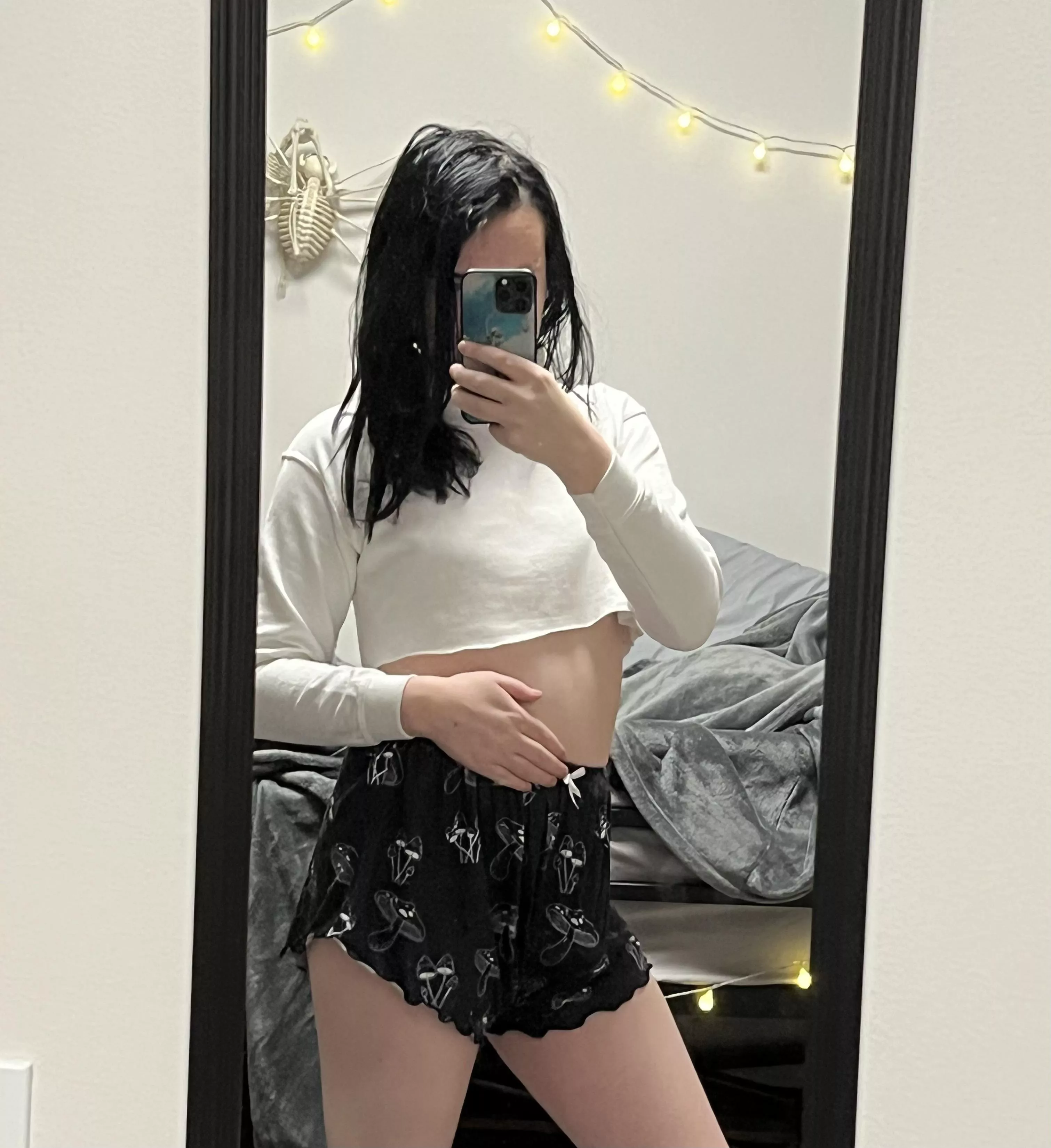 I tried my hand at making a crop-top out of a hoodie. Thoughts?