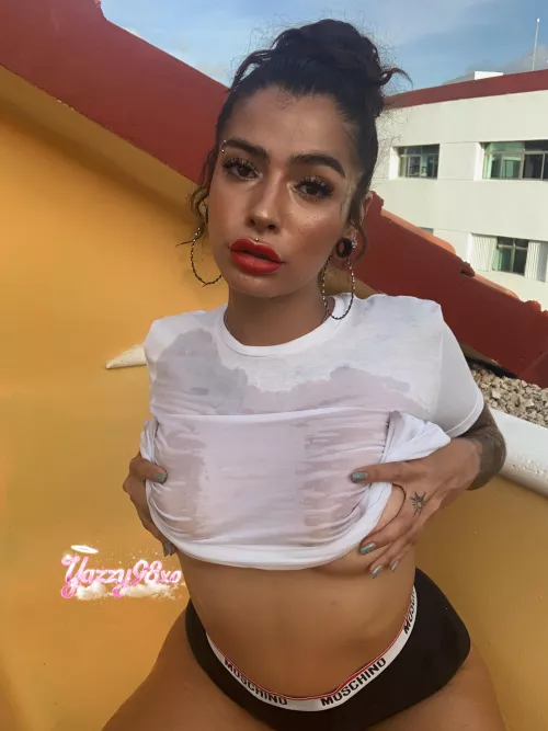 It rained outside and now I am drenched