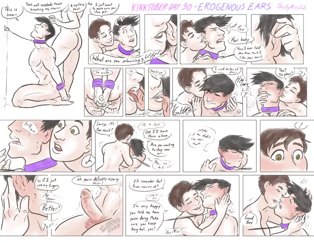 Kinktober Day 30 - Erogenous Ears ~ Don't feel bad about using safe words lovelies