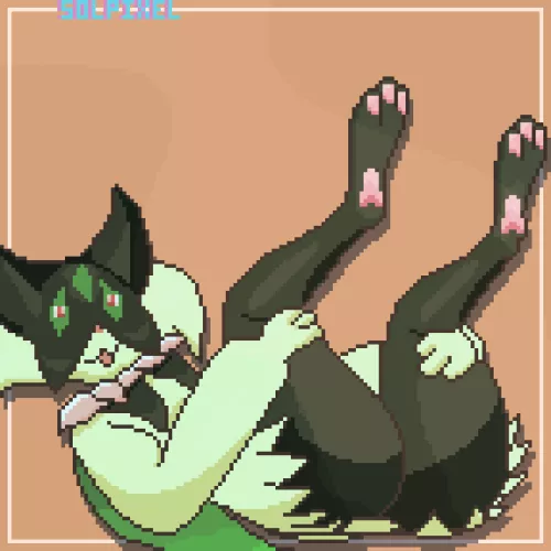 Meowscarada showing off the goods. Twitter:Solpixel