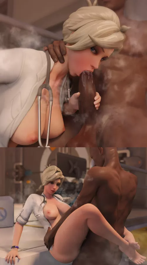 Mercy having some fun in the sauna (@rwt4184)