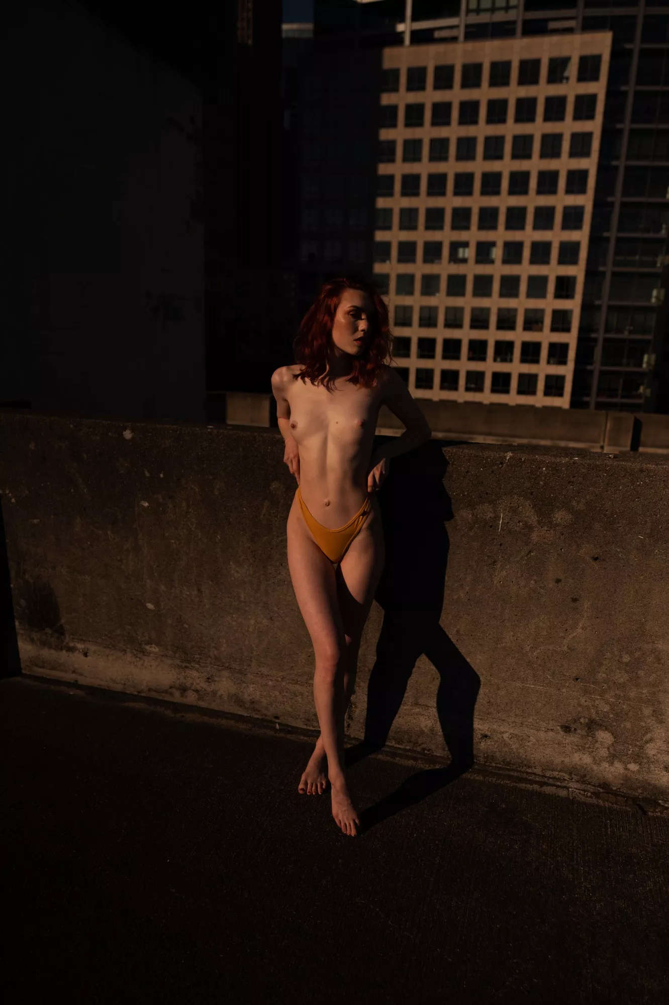 Miss being nude during golden hour