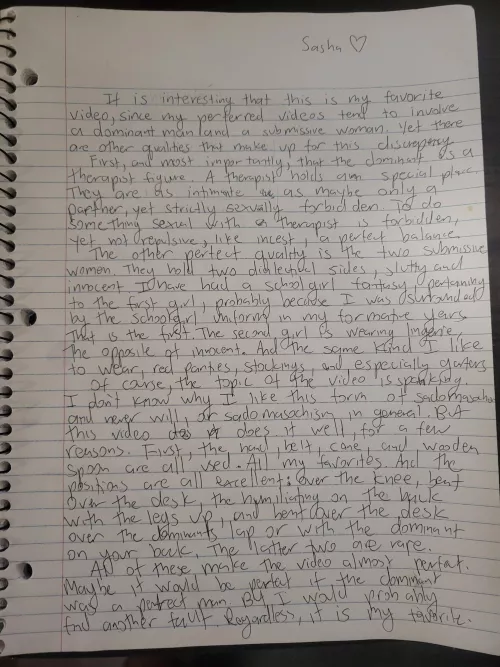 My dom made me write an essay on my favorite spanking video