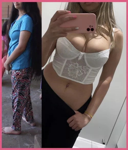 my transformation! 🥰 from sheltered to total slut;) 💕