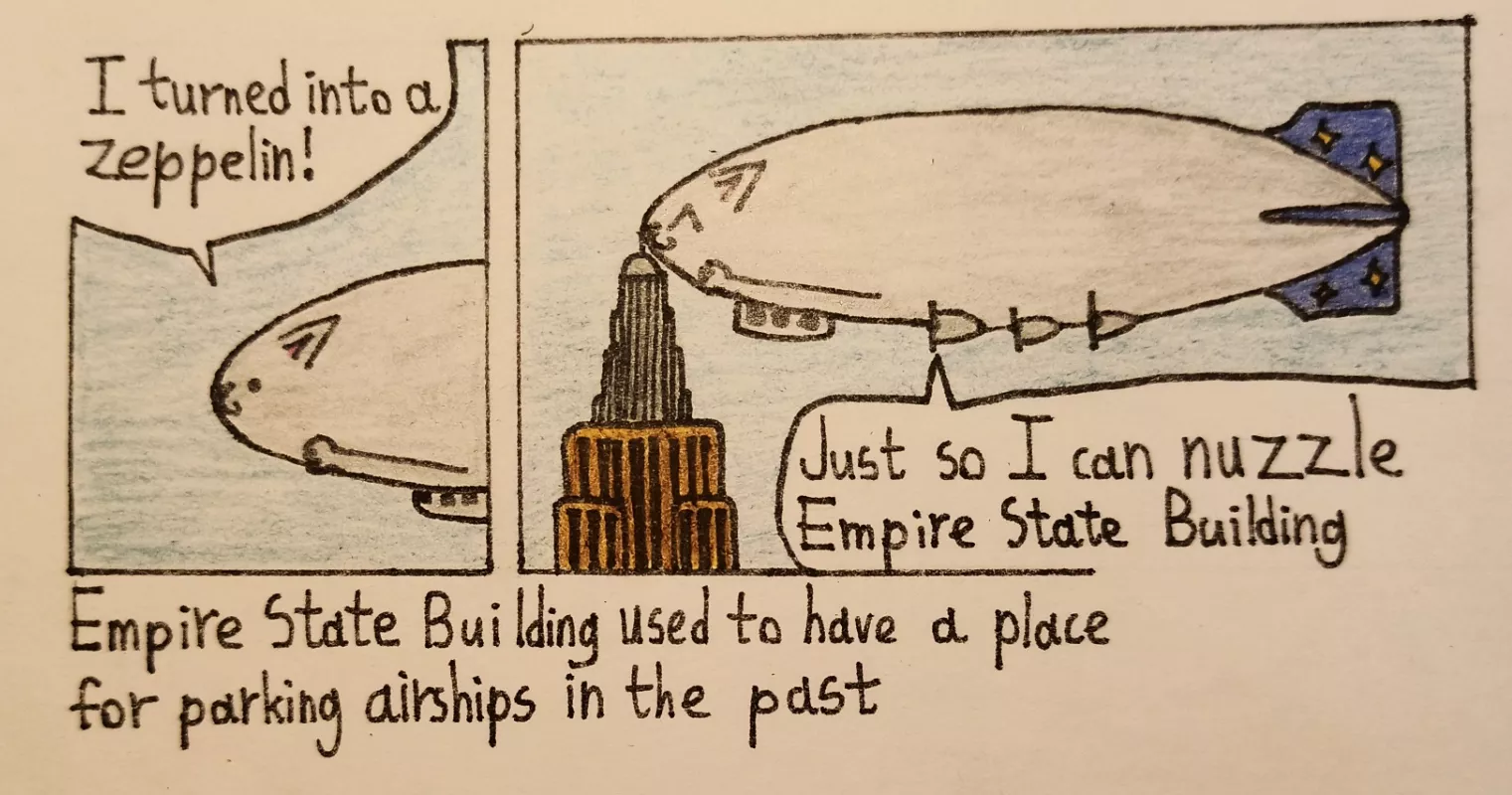 parked Zeppelins look cute (art by me)