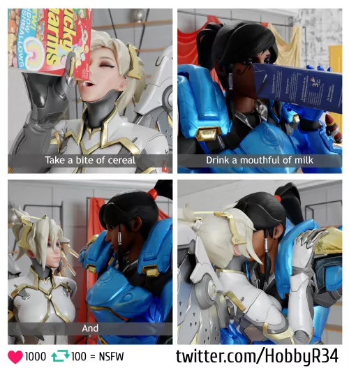 Pharah & Mercy enjoying breakfast