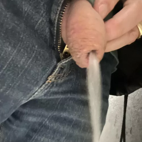 Pissing through the overhang…