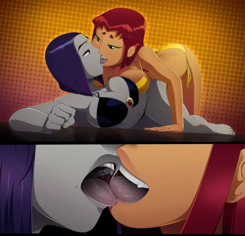 (ravenravenraven) raven and starfire