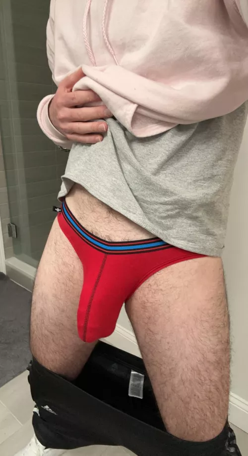 Some little red briefs today 😉