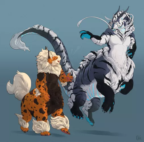 The fluffiest boys By Deesketchs (me)