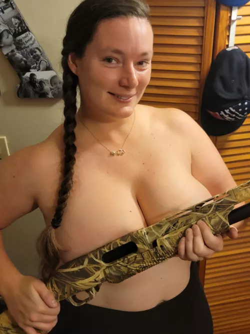 This happy girl got to shoot my Benelli on my birthday!!