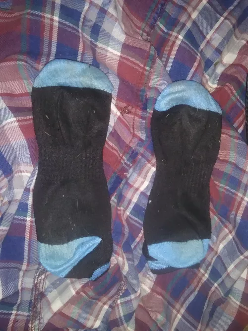 two days in these ankle socks 🖤💙