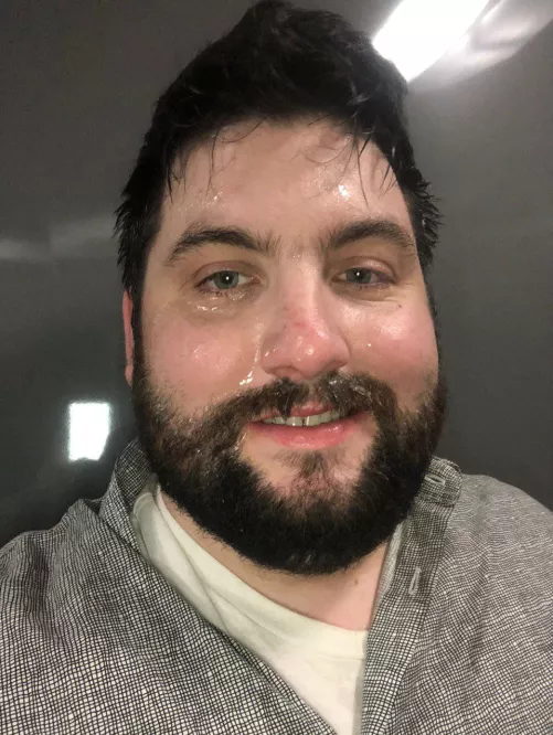 Walked home with cum on my face