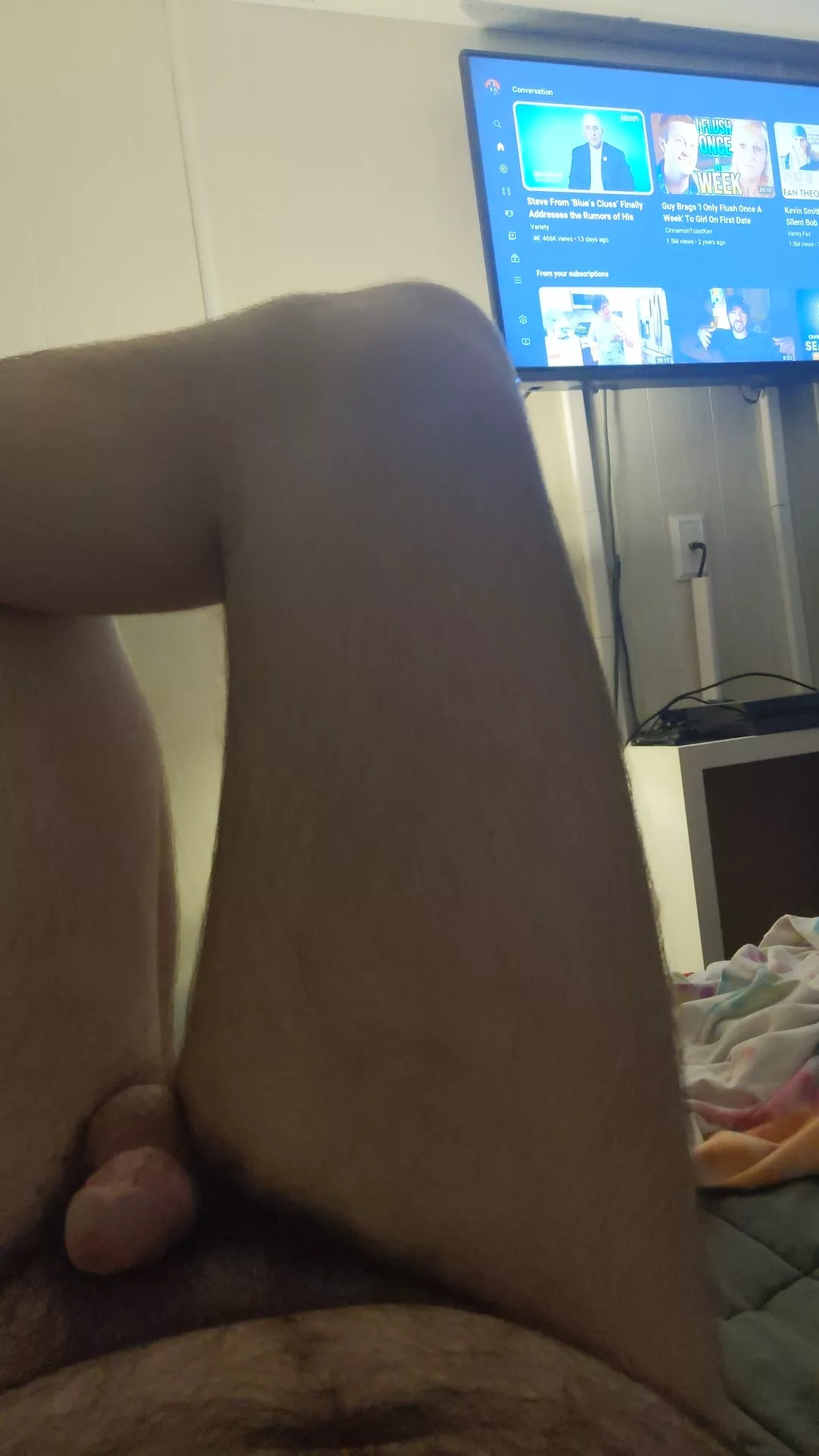 Watching some YouTube before bed.