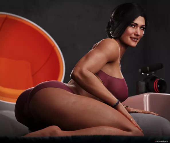 Wonder Woman posing for a photo (Cyberbolt) [DC]