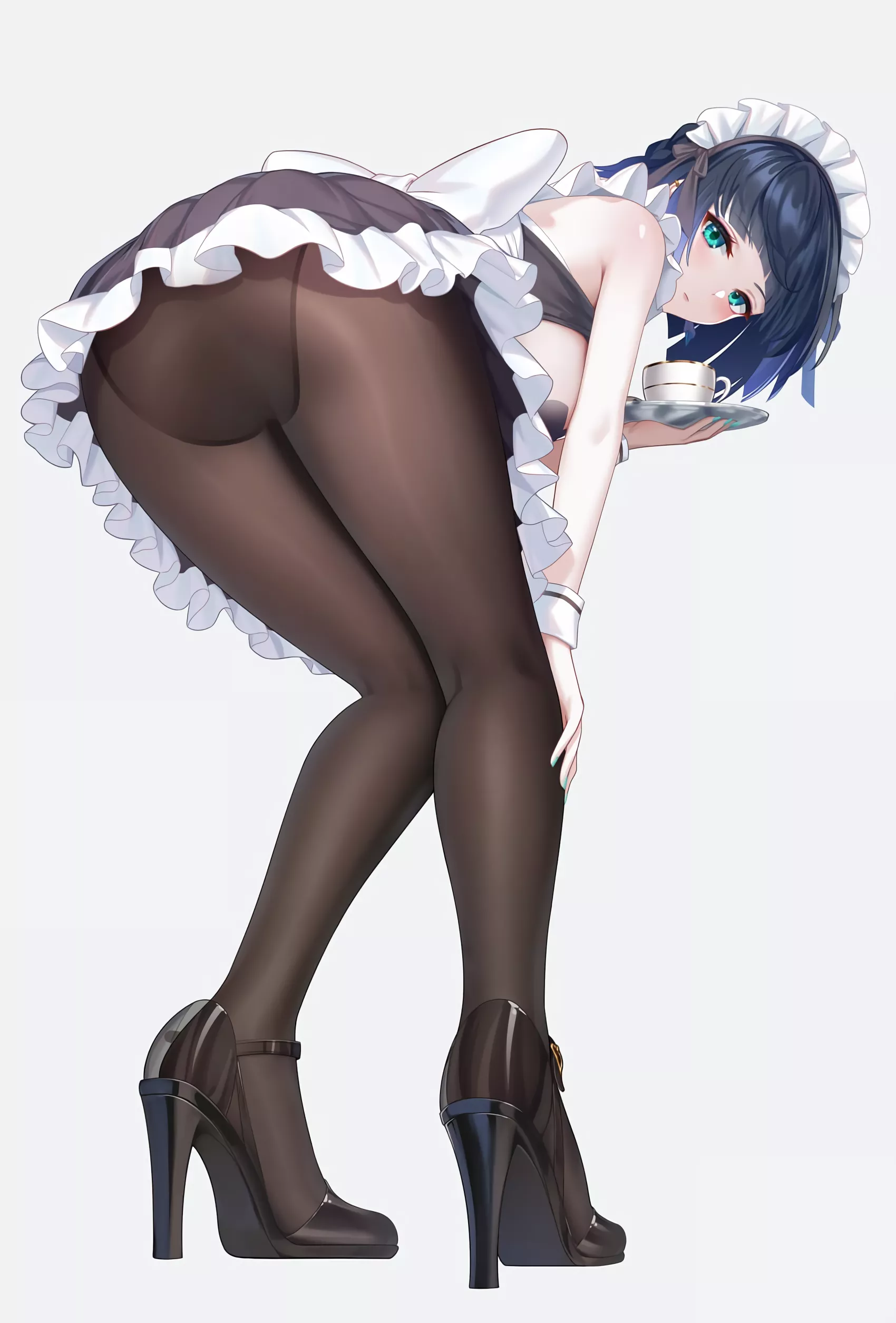 Yelan bent over with kawaii (hongbai521) [Genshin Impact]