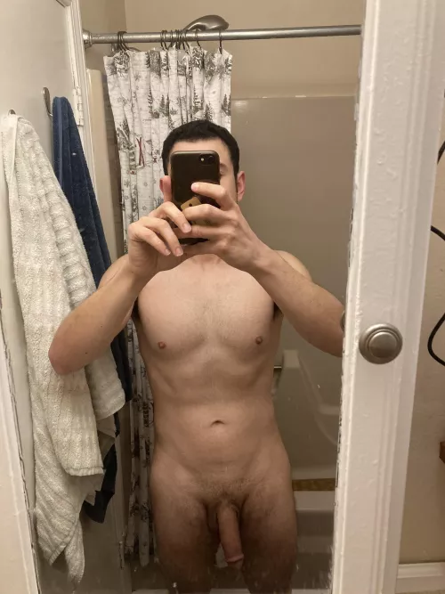 About to take a shower