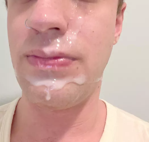 Cream on my face then rub it all in with your dick