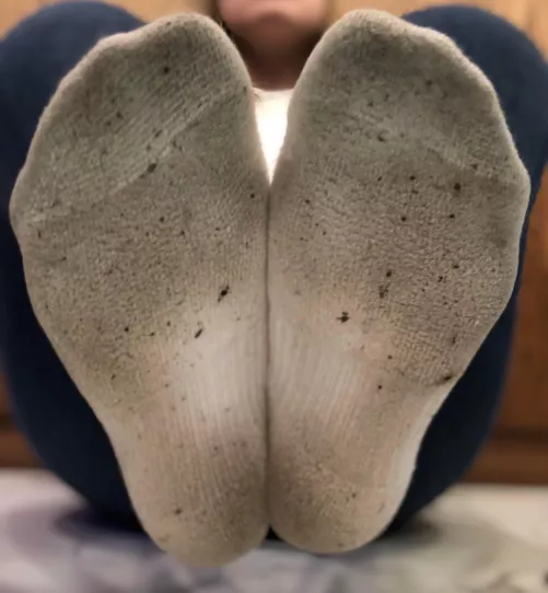 Day 7/10 wearing my sweaty soaked Nike socks!