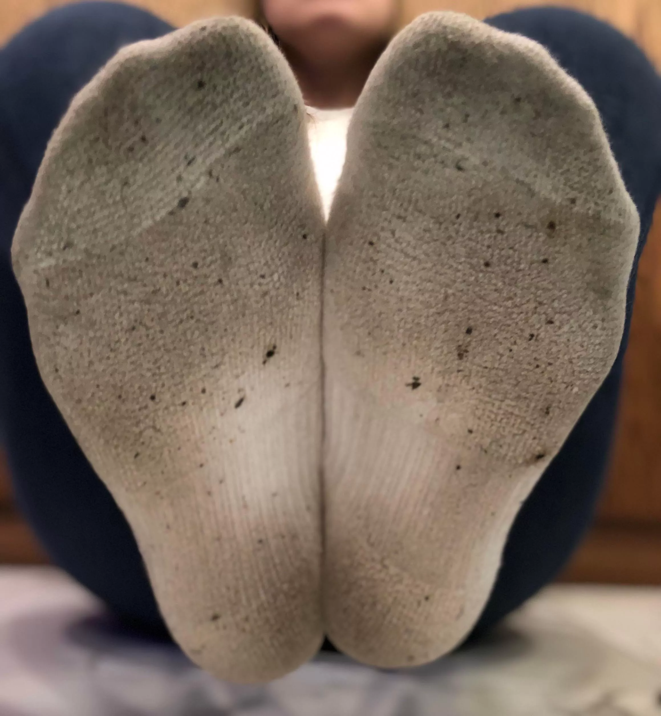 Day 7/10 wearing my sweaty soaked Nike socks!