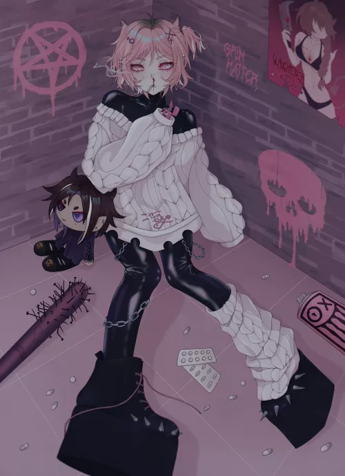 Does latex suit Renha? ^_^ Also the doll is of his bestie, hehe (OC)