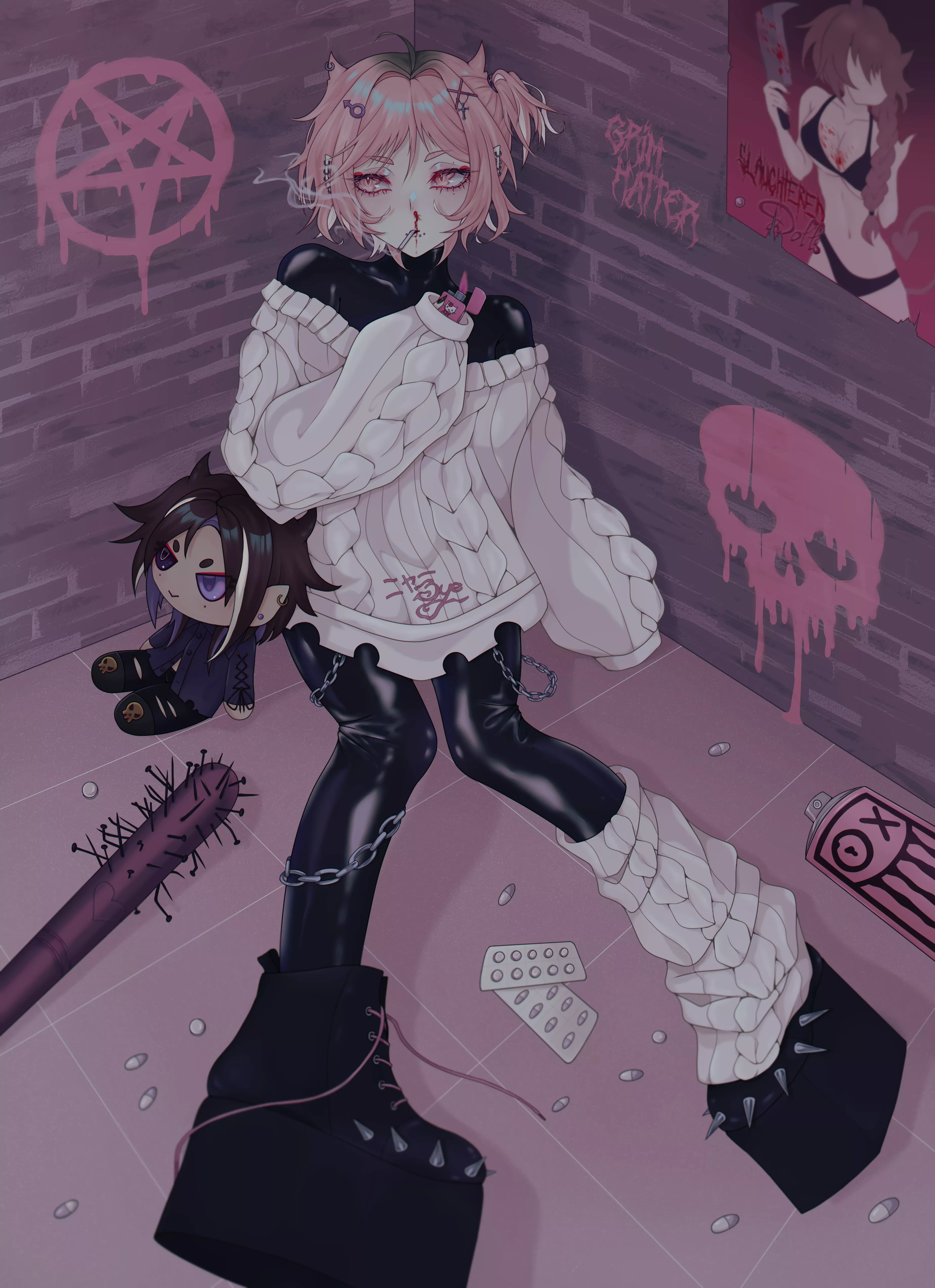 Does latex suit Renha? ^_^ Also the doll is of his bestie, hehe (OC)