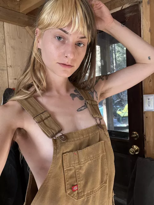 Feelin free in *just* my overalls