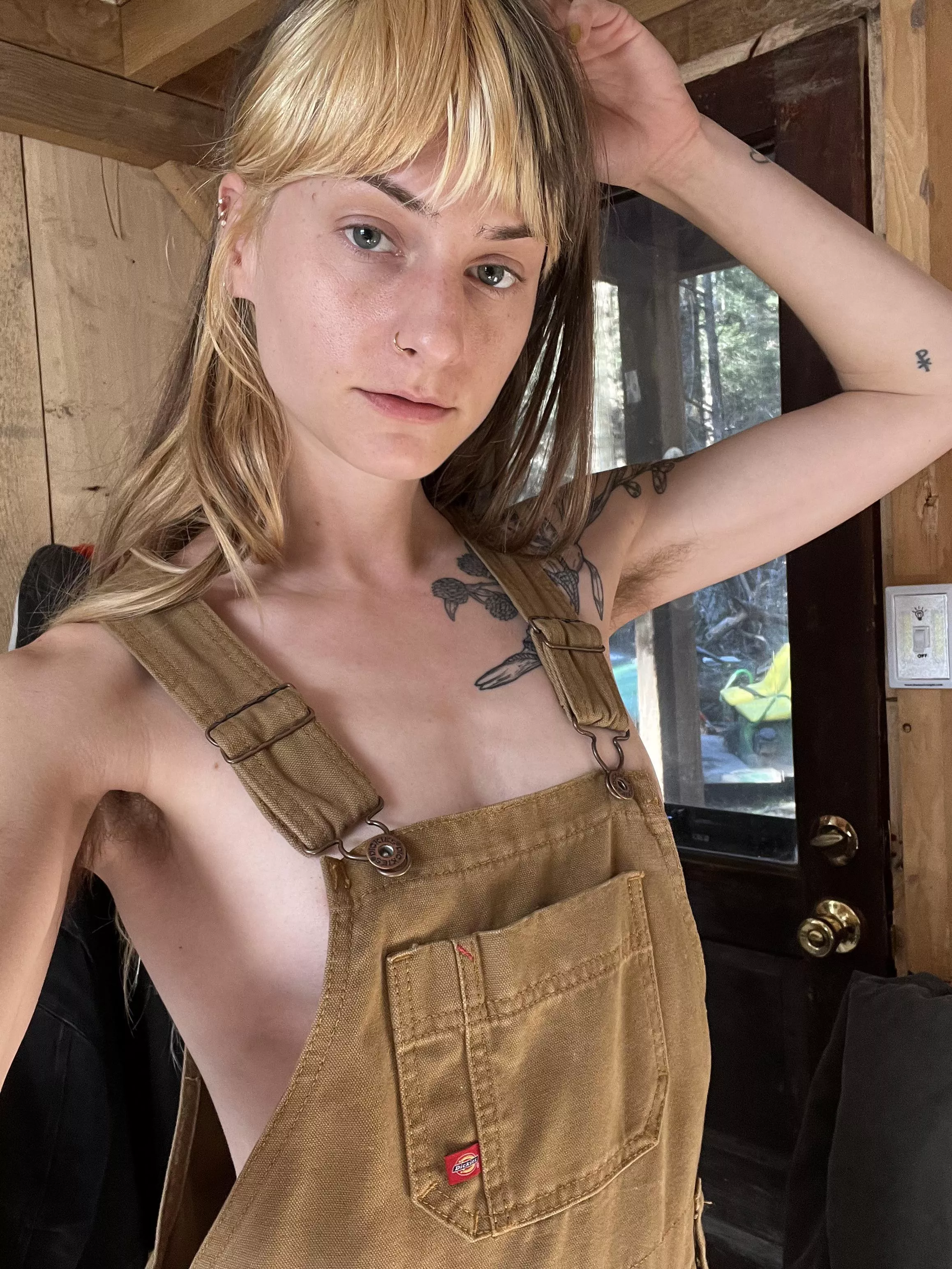 Feelin free in *just* my overalls