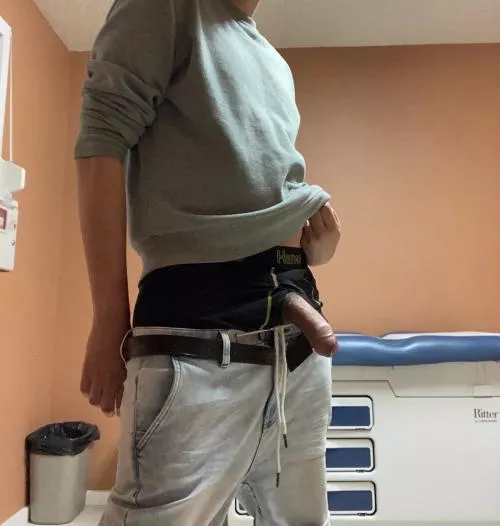 Hard dick at the doctors office