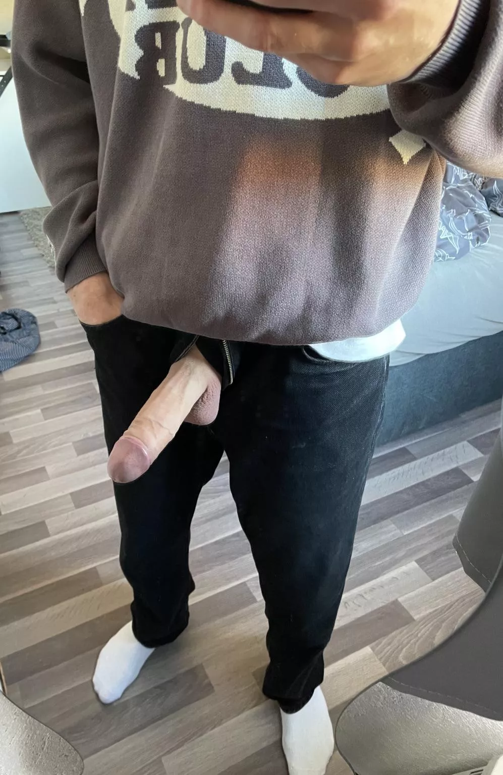 how do you describe my cock in one word?