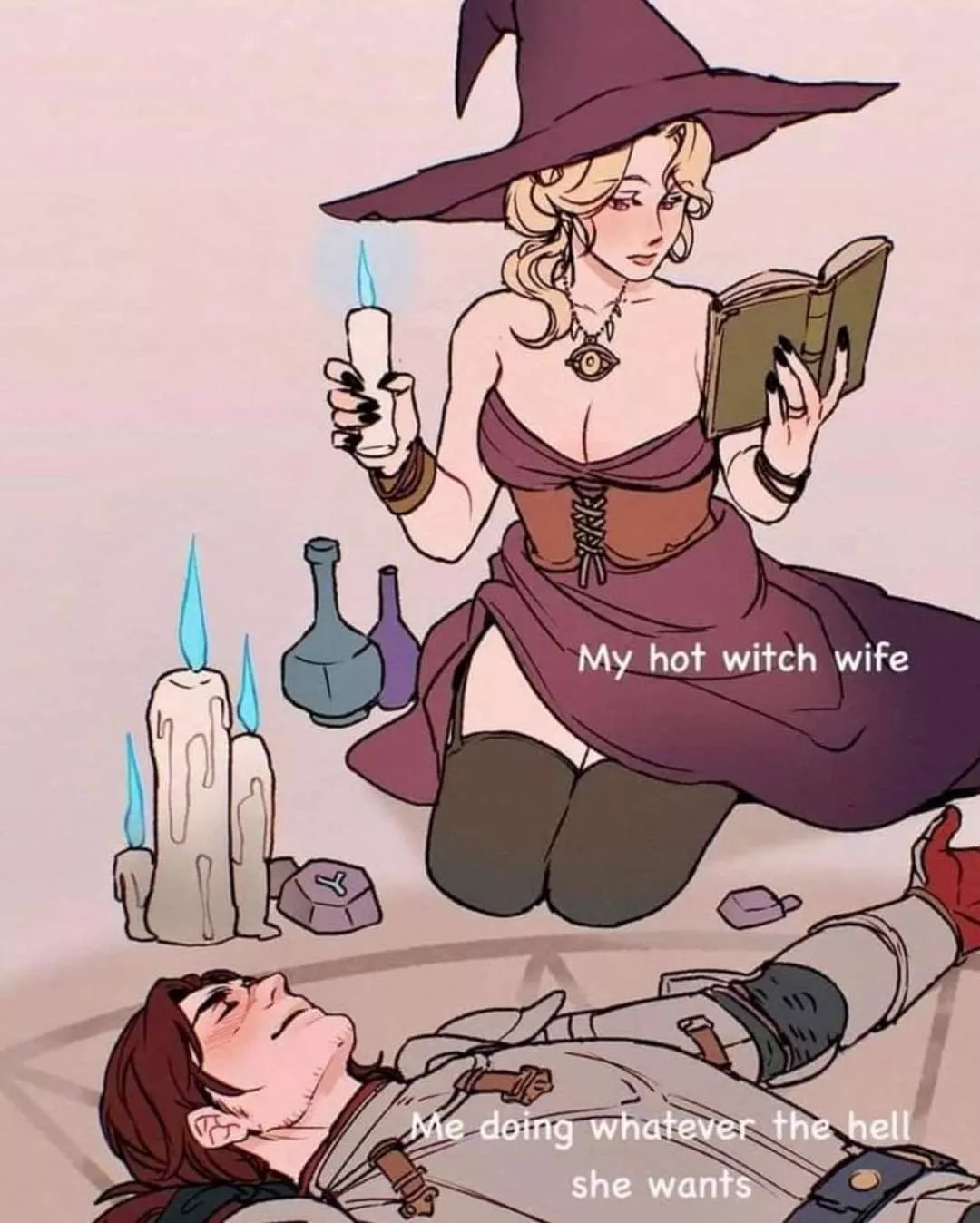 I can't take credit for this meme but as a note to all you beautiful witches and deities, I'll do some strange things for head scratchies😇