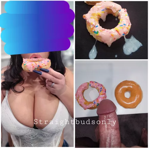 I had to stretch that doughnut hole out, wore it as a cockring and added more glaze before she wanted to eat it.
