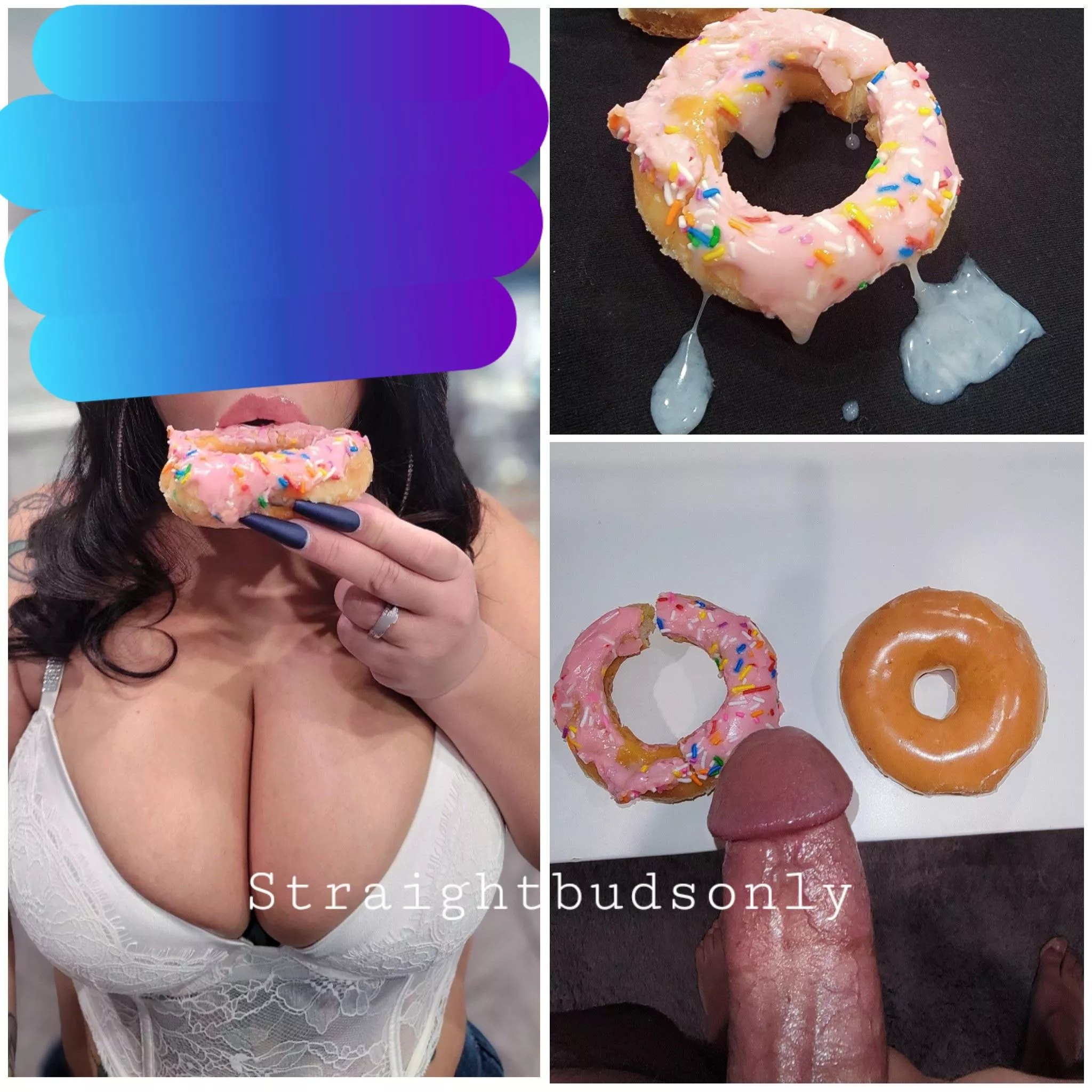 I had to stretch that doughnut hole out, wore it as a cockring and added more glaze before she wanted to eat it.