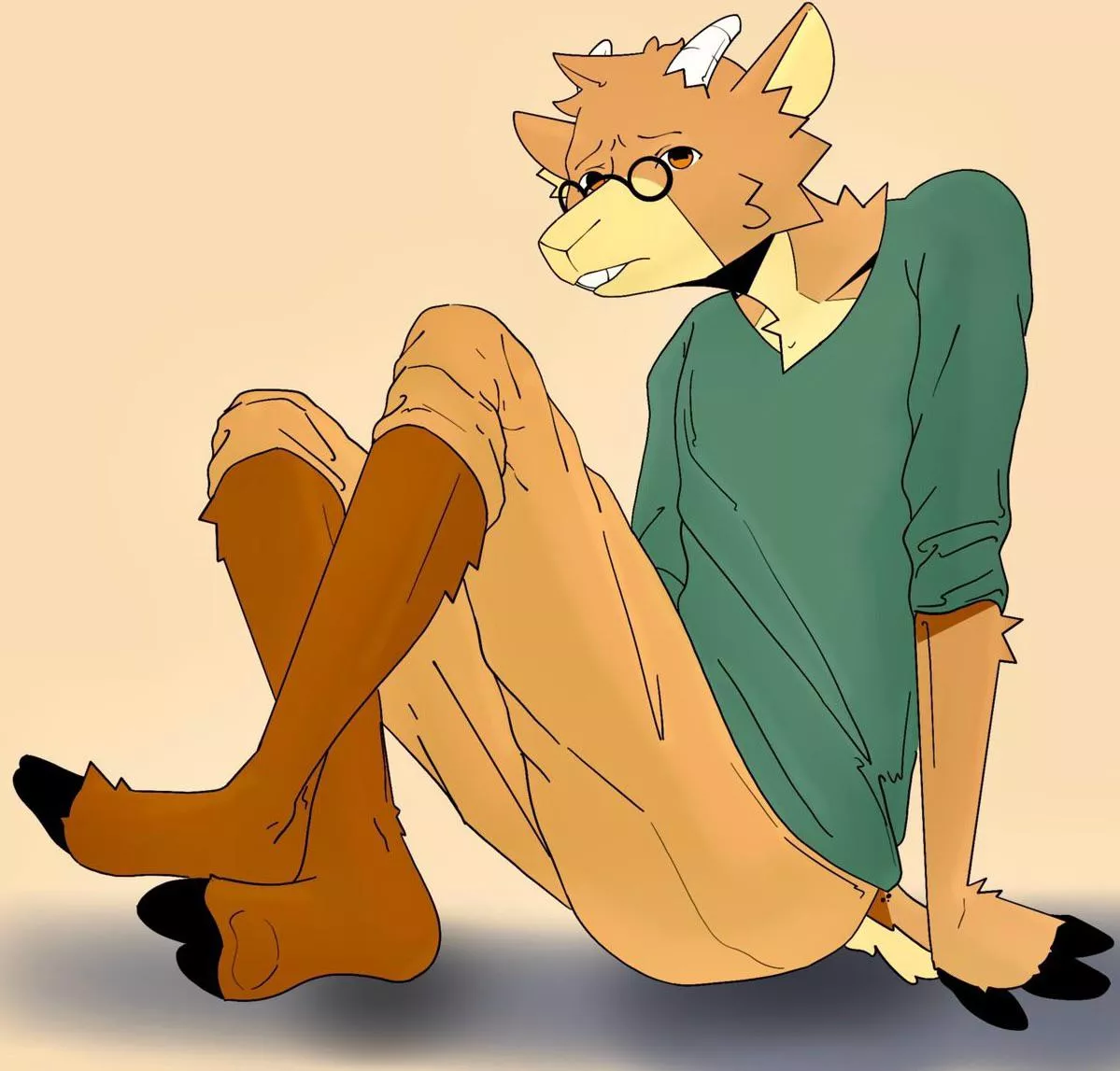 I made a shy little goat! :D ( art by me )