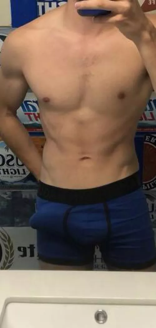 If your curious to see it without my boxers, just open my profile