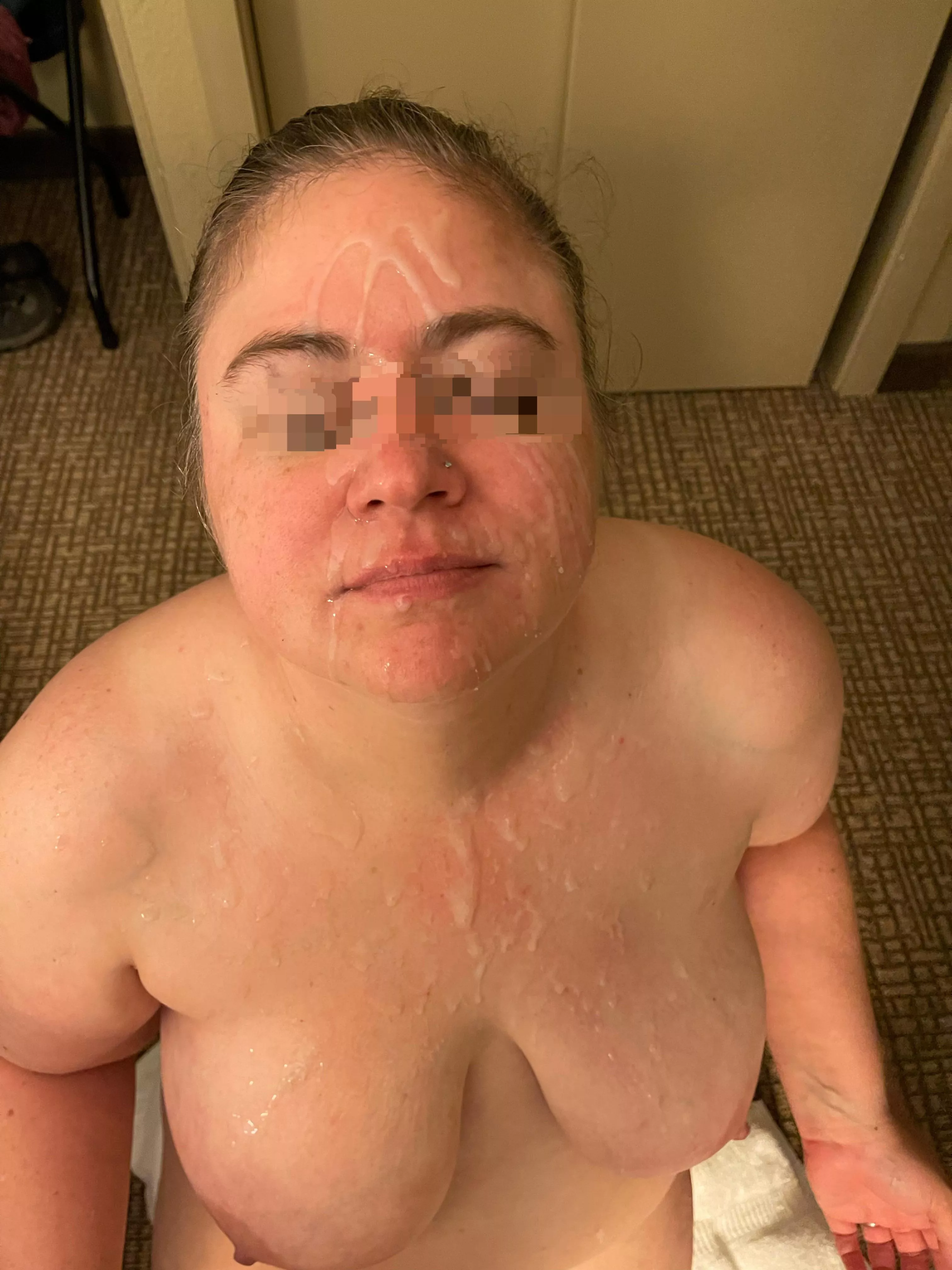 Mini Bukkake, just 2 loads. Hubby wants me to take a few more.