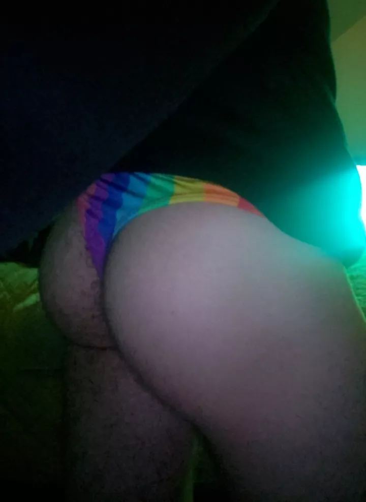 My hairy man ass in a thong