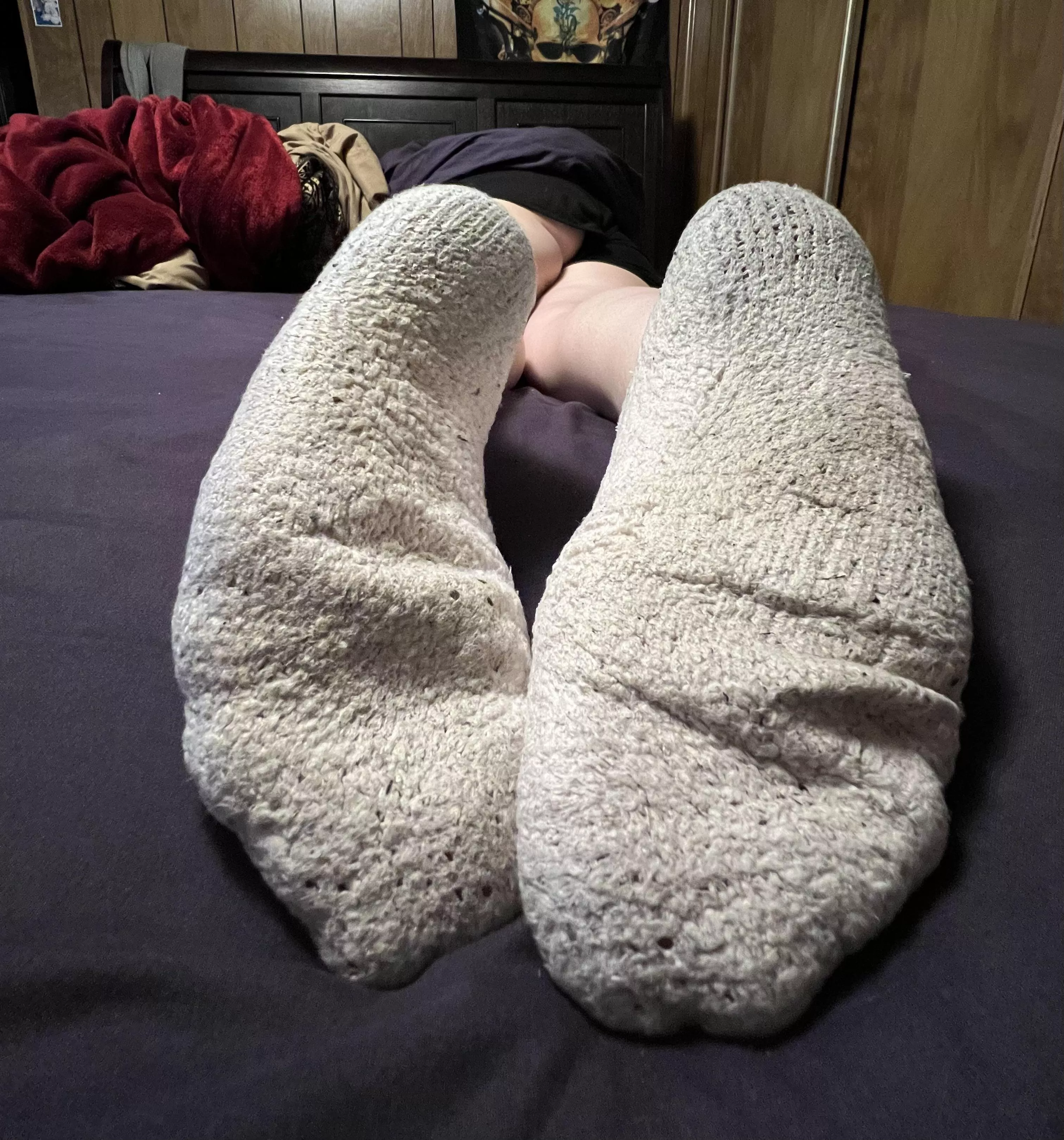 My not so white not so fuzzy socks. 😁😁