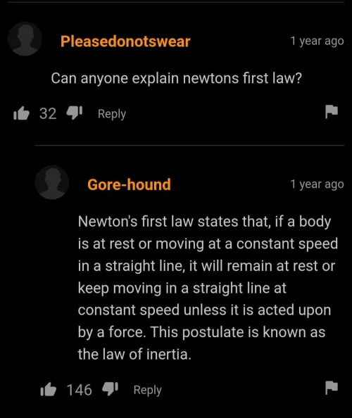 Newton's first law