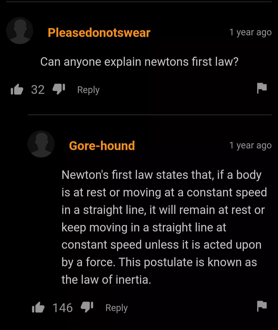 Newton's first law