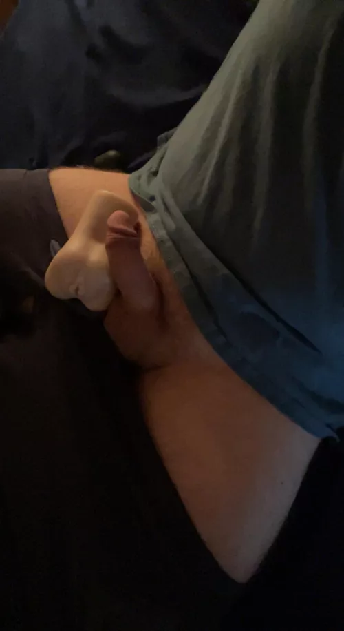 Resting against my toy