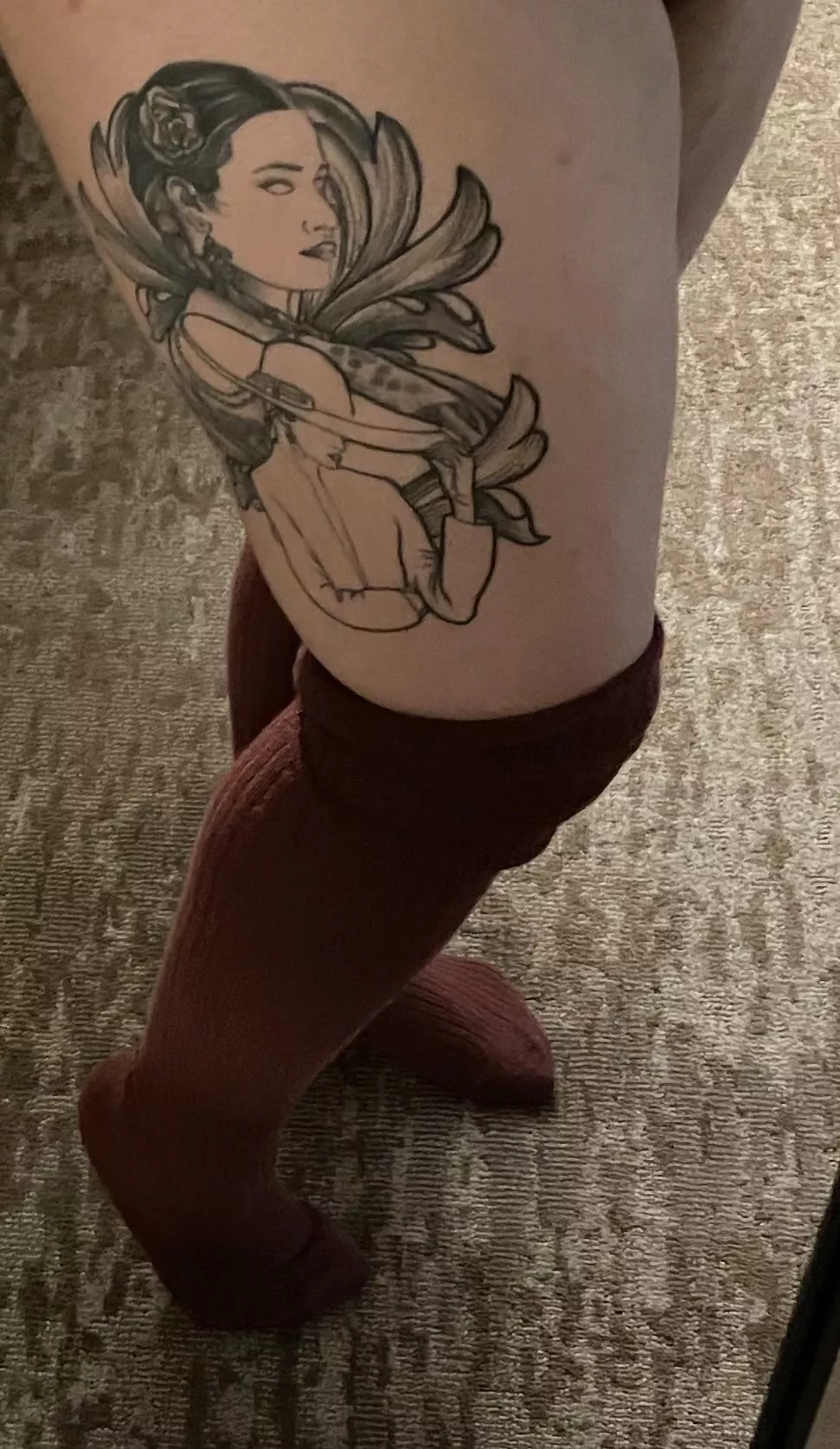 Thigh highs and tattoos 🥵❤️🥰